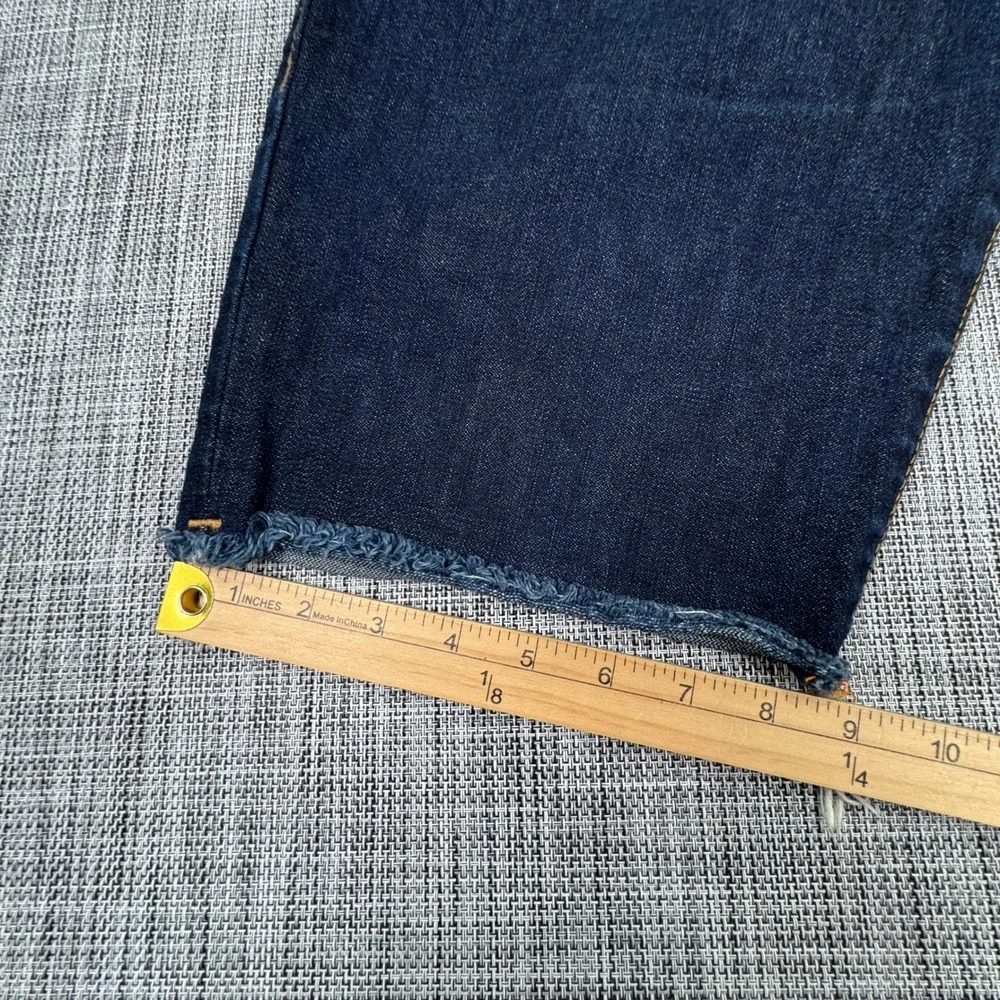 True Religion Men's 34 Ricky Cut Off Denim Shorts Horseshoe Flap Pocket Made USA